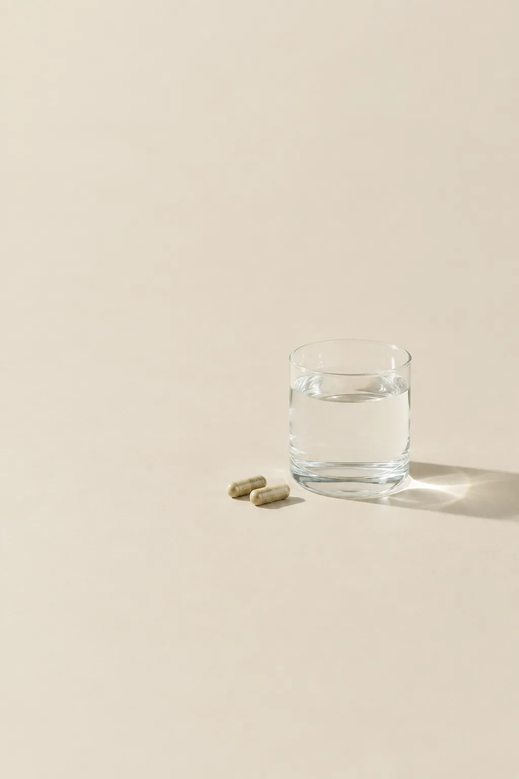 Two capsules before lunch.